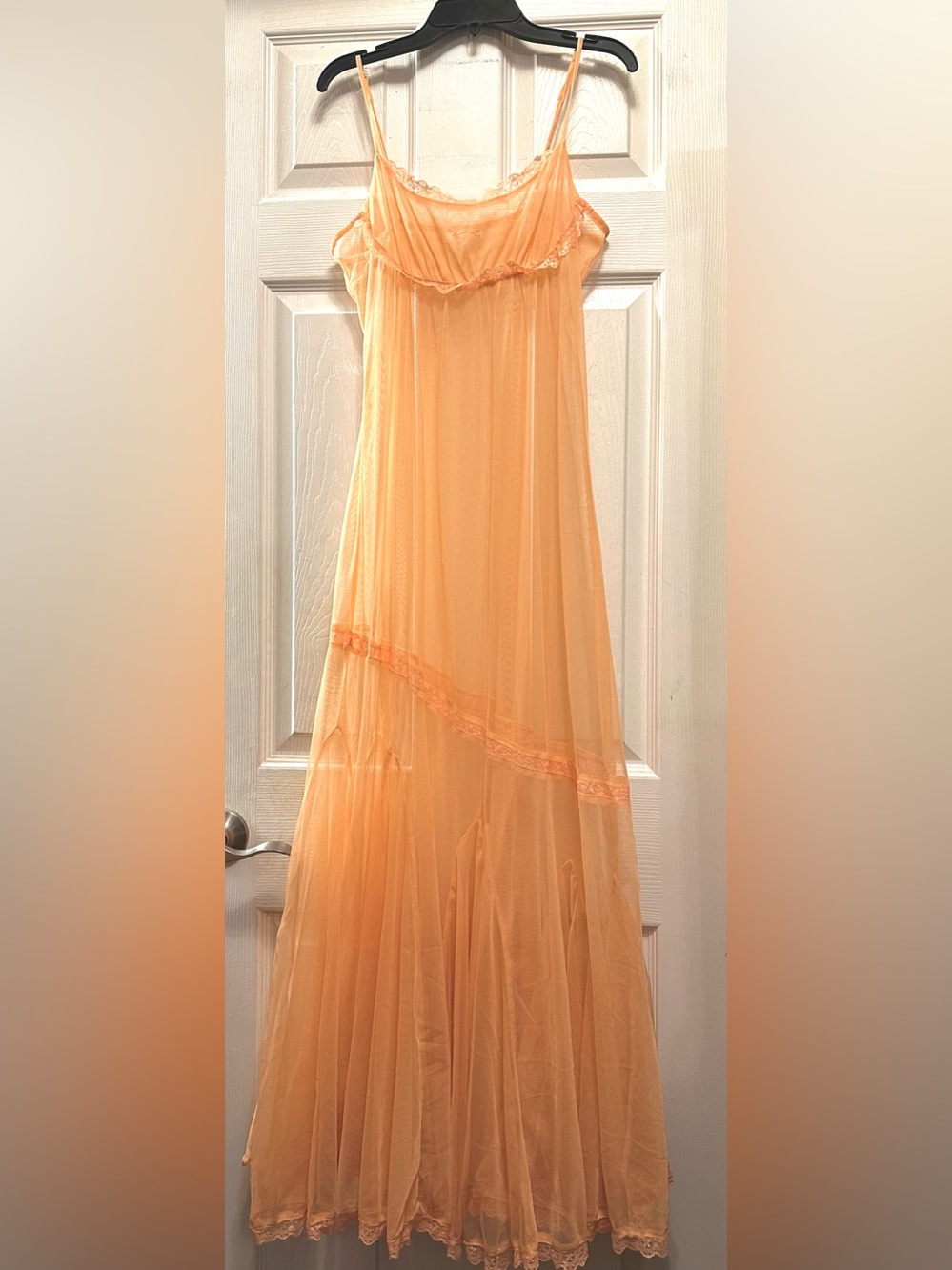 Free People Peach Maxi Slip Dress